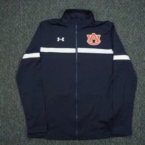 Auburn Tigers Jacket Womens Small Blue Under Armour UA Knit Warm Up Full Zip NWT